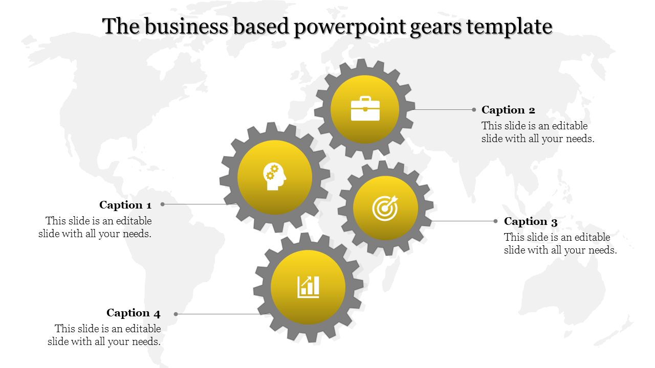 powerpoint gears template-The business based powerpoint gears template-Yellow